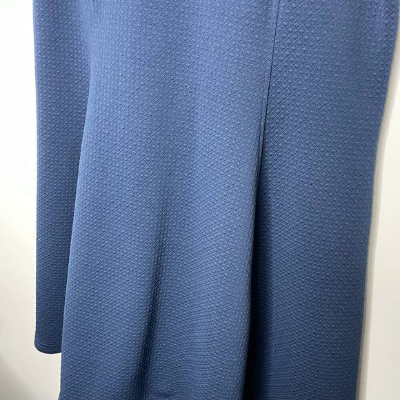 Lane Bryant Navy Blue Quilted Texture Midi Dress 22 - Picture 4 of 8